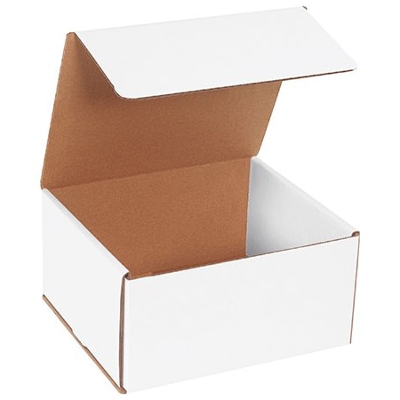 Bsc Preferred 8 x 7 x 4'' White Corrugated Mailers, 50PK BUY00028743